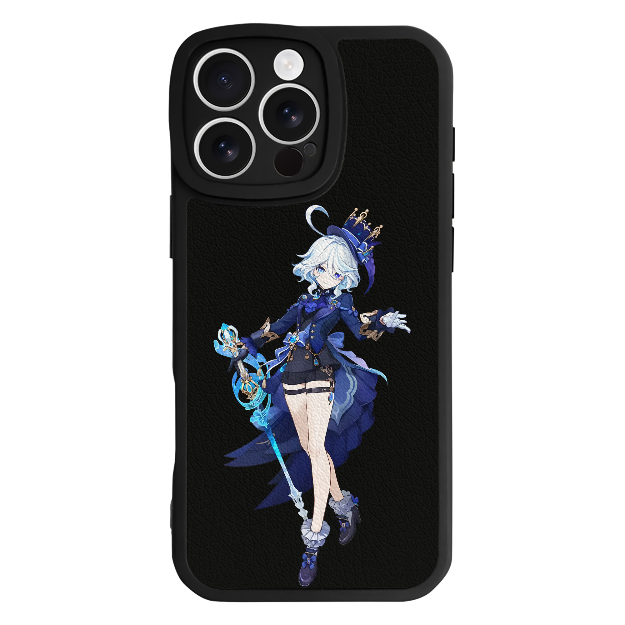 げんし神 フリーナ genshin Furina 【iPhone 16シリーズ対応】シリコンスマホケース（レザー調） 材質：シリコン